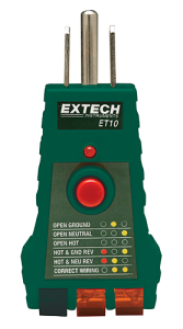 Extech ET10 GFCI Receptacle Tester