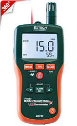 Extech MO290 Pinless Moisture Psychrometer + IR